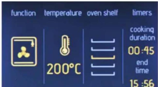 ASPES AHE1400PI - Tiempo de finalización de cocción - 1