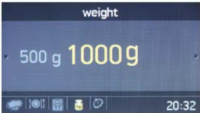weight 500 g 1000g 20:32