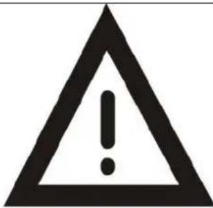 Warning symbol with exclamation mark inside a triangle