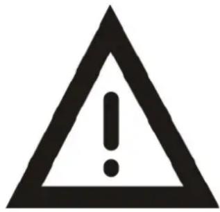 Warning symbol image with exclamation mark inside a triangle