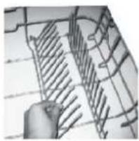 Scandomestic SFO 4502 W - Folding back the cup shelves - 2