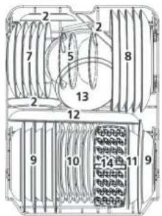 Technical diagram of a mechanical or electrical component with numbered parts and internal structure annotations