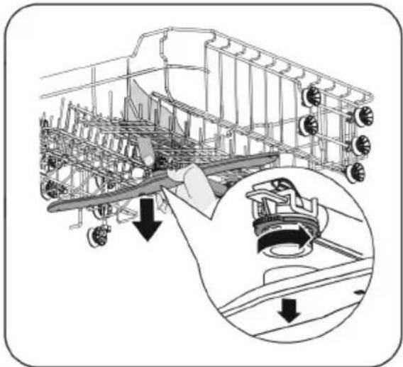 Technical illustration of an airplane fuselage assembly with a magnified inset showing the internal components (no text or symbols present)