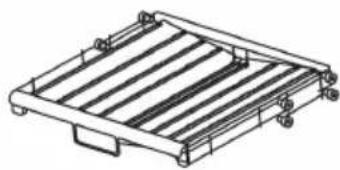 Technical line drawing of a mechanical roller or conveyor system (no text or symbols)