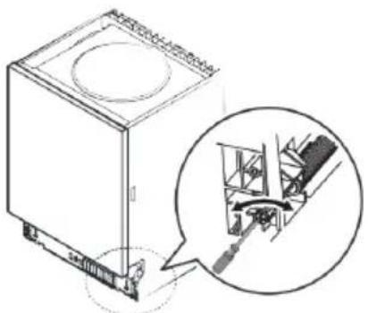 Scandomestic SFO 3802 W - Step 3. Tension adjustment of the door spring - 1