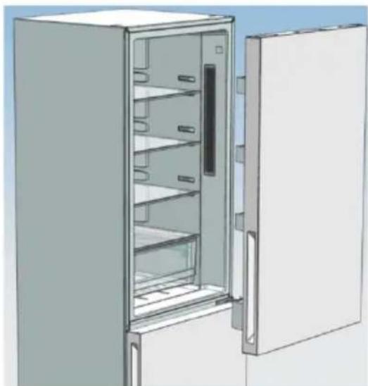 Scandomestic SKF 327 W - Reversing the door swing - 5