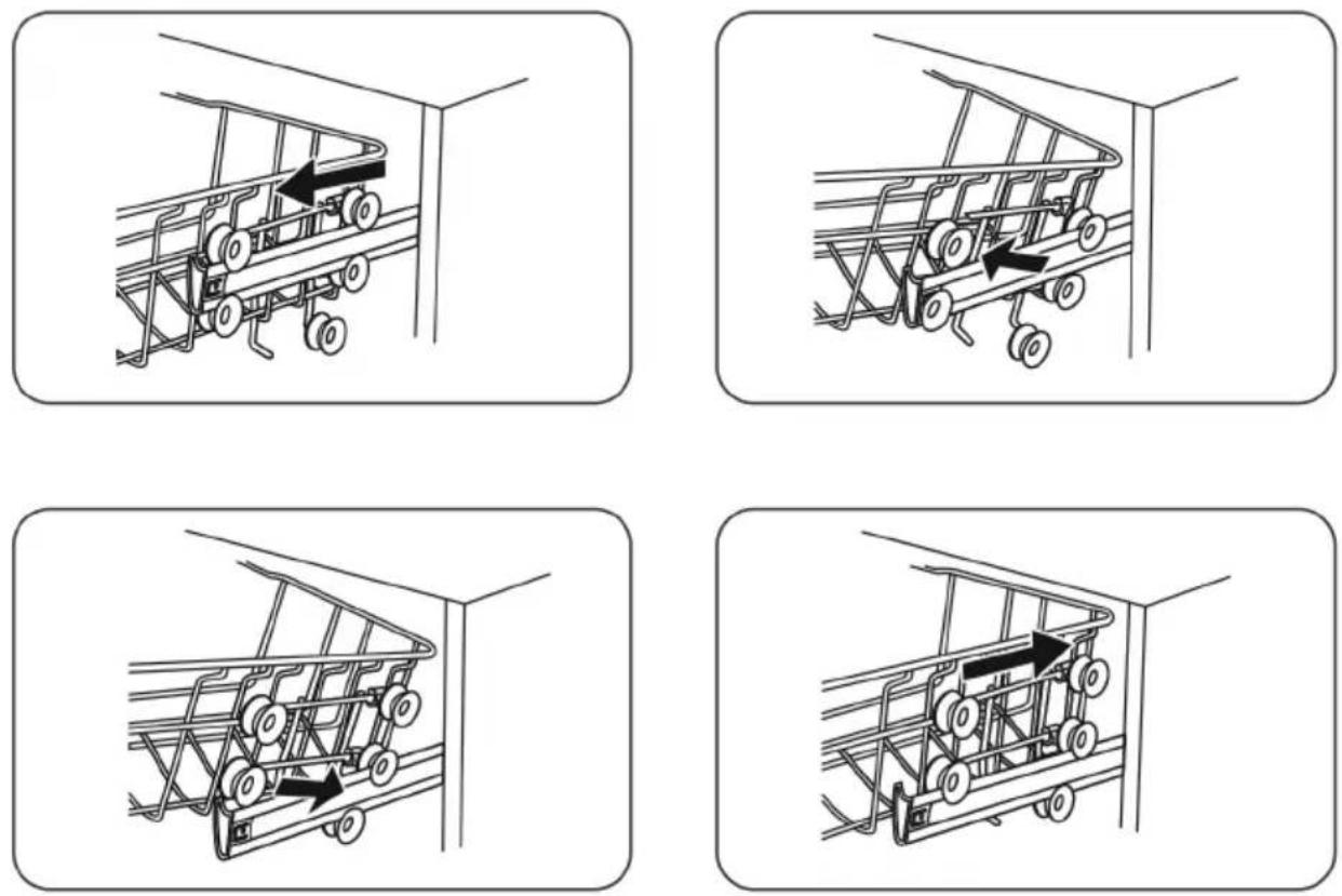 Scandomestic SFO 4102 X - Adjusting the upper basket - 1