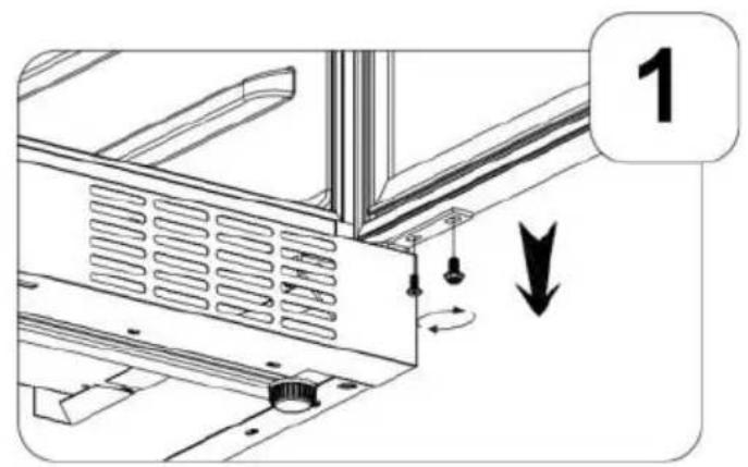 Diagram showing a device with labeled components and directional arrows indicating motion or movement, marked with number 1.