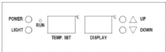 POWER ○ RUN °C LIGHT ○ Upper Chamber Middle Chamber ○ △ Set Upper ○ ▽ Set Middle