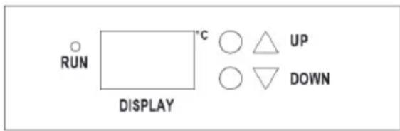 RUN °C UP DISPLAY DOWN