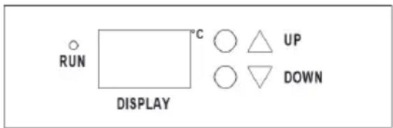 RUN °C UP DISPLAY DOWN