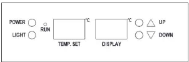 POWER ○ RUN °C LIGHT ○ Upper Chamber Middle Chamber ○ △ Set Upper ○ ▽ Set Middle