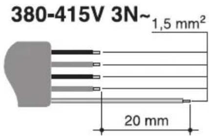 380-415V 3N~ 1,5 mm² 20 mm