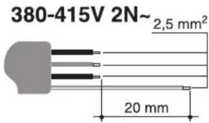 380-415V 2N~ 2,5 mm² 20 mm