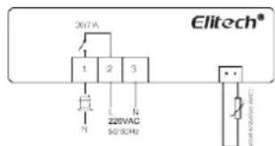 30VIA 1 2 3 N L N 220VAC 50/80Hz Elitech®