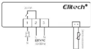 Elitech® 30V/m 1 2 3 N L N 220VAC 5500Hz + - DC DC