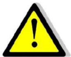 Yellow triangular warning sign with black exclamation mark symbol