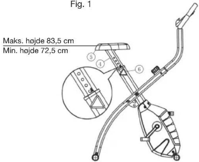 Fig. 1 Maks. højde 83,5 cm Min. højde 72,5 cm