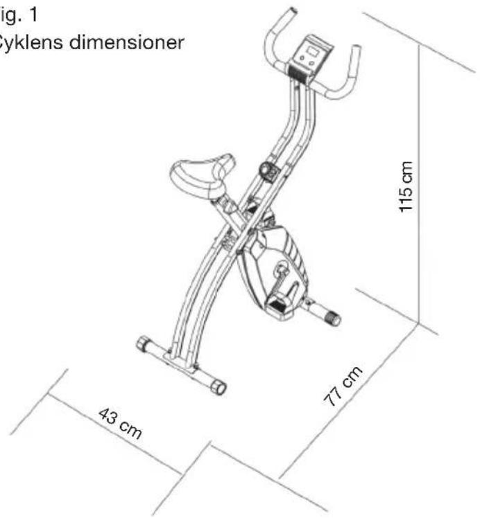 Fig. 1 Nyklens dimensioner 115 cm 77 cm 43 cm