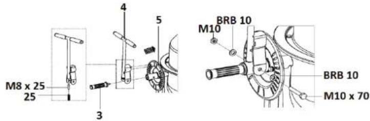 M8 x 25 25 3 4 5 BRB 10 M10 BRB 10 M10 x 70