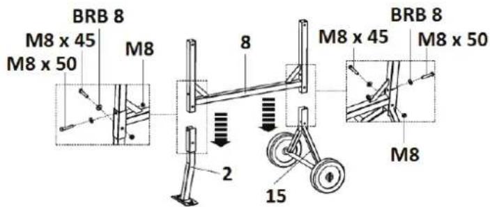 BRB 8 M8 x 45 M8 x 50 M8 8 2 15 BRB 8 M8 x 45 M8 x 50 M8