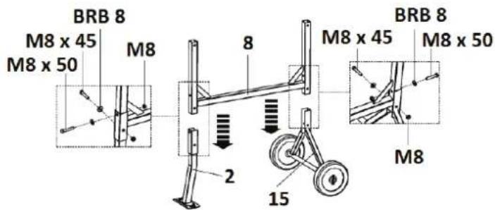 BRB 8 M8 x 45 M8 x 50 M8 8 2 15 BRB 8 M8 x 45 M8 x 50 M8