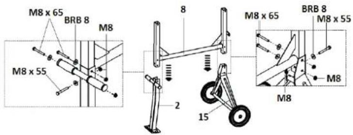 M8 x 65 BRB 8 M8 M8 x 55 8 2 15 M8 x 65 BRB 8 M8 x 55 M8