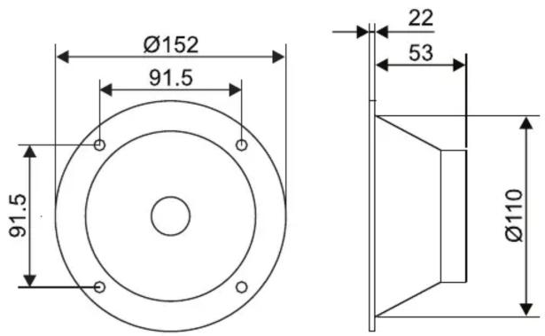 Ø152 91.5 91.5 22 53 Ø110