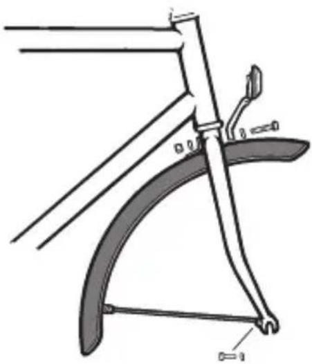 Technical line drawing of a bicycle wheel and suspension mechanism (no text or symbols)