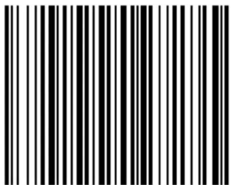 Black and white barcode image with vertical lines on both sides