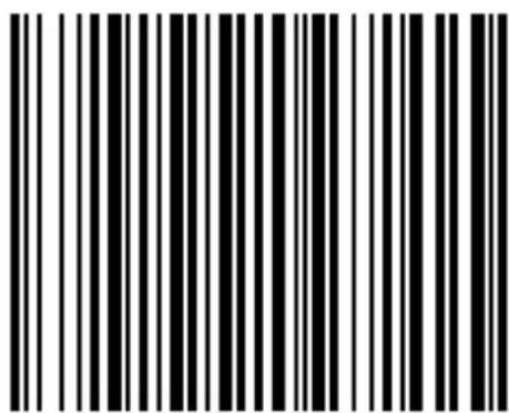 Black and white barcode image with vertical lines on both sides