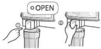 OPEN ① ②