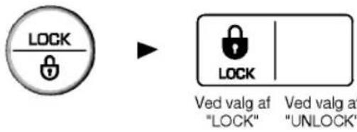 LOCK ↓ LOCK Ved valg af "LOCK" Ved valg at "UNLOCK"