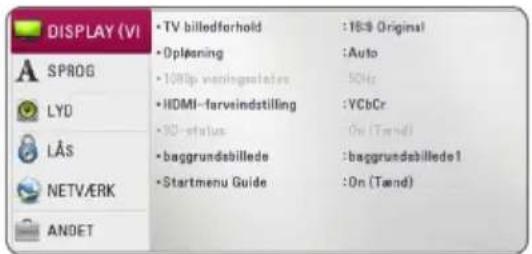 LG BH6620SN - Justering af Indstillinger - 2