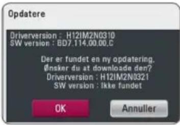 Opdatere Driverversion : H12IM2N0310 SW version : BD7.114.00.00.C Der er fundet en my opdatering. Ønsker du at downloade den? Driverversion : H12IM2N0321 SW version : Ikke fundet OK Annuller