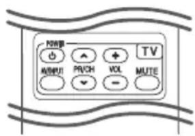 POWER PRVCH VOL MUTE TV