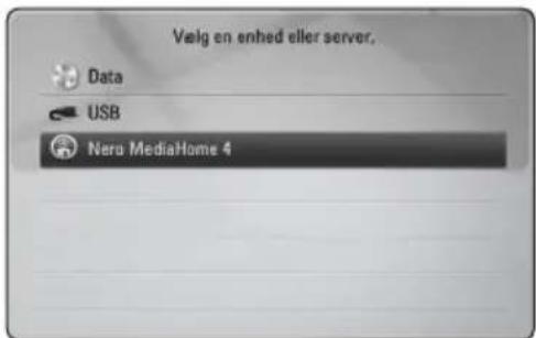 Vælg en enhed eller server. Data USB Neru MediaHome 4