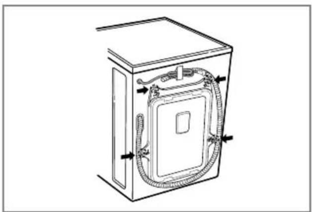 LG WD-14390TDP - ■ Fjernelse af transportbolte - 1