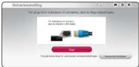 Netvarksindstilling For at operte for/kindelse til netvarker, akal du følge vejledringes. For kabelkaspinal network, akal du bidatete LAN-kabel. Start Print på denne tray for avencende netvarksindstillingen. Avencende Indikeringes