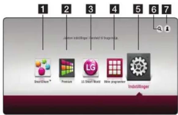 LG BP440N - Sådan bruges [Hjemme]-menuen - 1