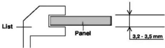 List Panel 3,2 - 3,5 mm