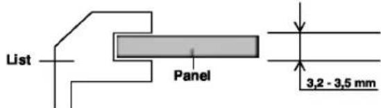 List Panel 3,2 - 3,5 mm