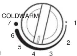 COLDWARM 7 6 5 4 3 2 1
