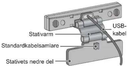 Stativarm Standardkabelsamlare Stativets nedre del USB- kabel