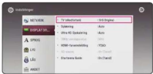 INDUSTRIENER NETWORK DISPLAY (VLL... SPROG LYU LÄS ANDET • TV Bledtorhold : 163 Original • Dyslexing : Auto • Ultra HD Opkatering : Auto • HDMI - farview Streaming : USB • HDMI - forward Streaming : YO2Cr • AD-Service : On (Tand) • Startbox Guide : On (Tand)