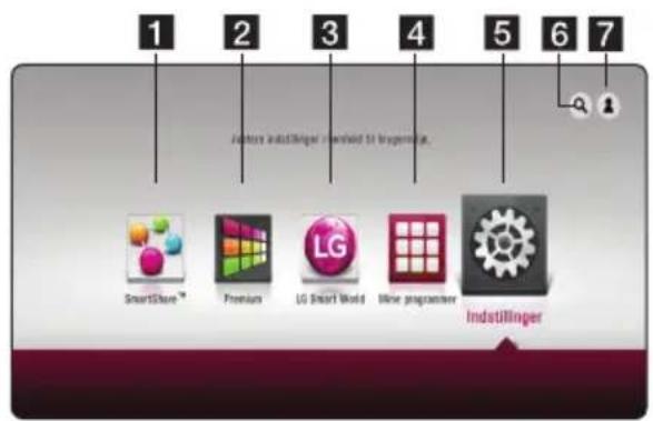 1 2 3 4 5 6 7 Jahres indstillinger / Industil 52 library. SmartStore™ Premium LG Smart World Mines programmes Indstillinger