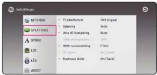 INDUSTRIK NETT/VRK SPLAY (VIS) SPRDG LYD LÅS ANDET • TV billboardfield : 100% Original • Dyeing: Auto • Ultra HD Opskatering: Auto • USB portugations: 50% • HDMI - ferreedsfalling: CYDCy • On-upplid: On (Standard) • Startnerer Guide: On (Standard)