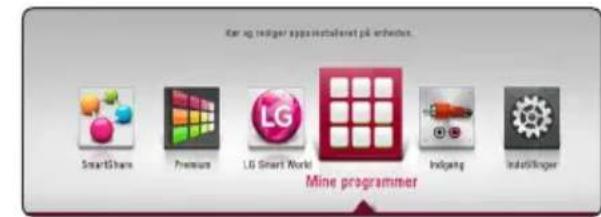 Kär og insger appa installed på enhedne. SmartShare Premium LG Smart World Insgeng Indolikniger Mine programmer
