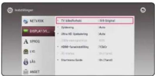 Indeflinger NETWORK DISPLAY (VLL) SPROG LYD LÅs ANDET • TV i/knotforhold : R9 Original • Oxylowing : Auto • Optive HD Oxylowing : Auto • USB/USB/USB/USB: 60% • HDMI-farmlorestfiling : YCDcr • USB/USB/USB/USB: On (Tand) • Startbox Guide : On (Tand)