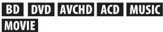 BD DVD AVCHD ACD MUSIC MOVIE
